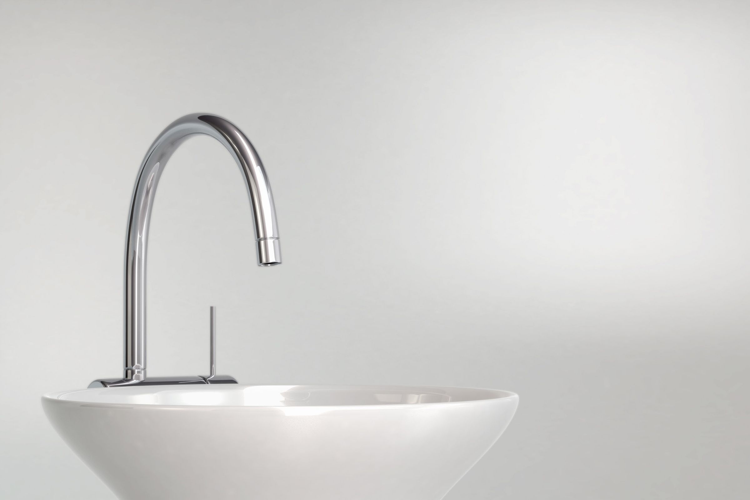 Sanitäranlage - Waschbecken auf neutralem Hintergrund